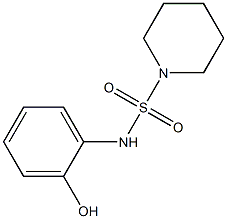 N-(2-hydroxyphenyl)piperidine-1-sulfonamide,,结构式