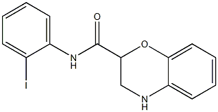 N-(2-iodophenyl)-3,4-dihydro-2H-1,4-benzoxazine-2-carboxamide,,结构式
