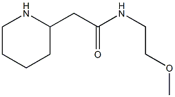 N-(2-methoxyethyl)-2-(piperidin-2-yl)acetamide 化学構造式