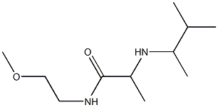 N-(2-methoxyethyl)-2-[(3-methylbutan-2-yl)amino]propanamide 化学構造式
