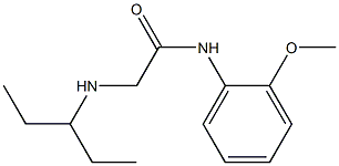 N-(2-methoxyphenyl)-2-(pentan-3-ylamino)acetamide,,结构式