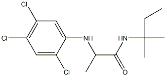 N-(2-methylbutan-2-yl)-2-[(2,4,5-trichlorophenyl)amino]propanamide,,结构式