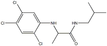 N-(2-methylpropyl)-2-[(2,4,5-trichlorophenyl)amino]propanamide 结构式