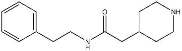 N-(2-phenylethyl)-2-piperidin-4-ylacetamide Structure