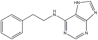 N-(2-phenylethyl)-7H-purin-6-amine 化学構造式