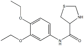 N-(3,4-diethoxyphenyl)-1,3-thiazolidine-4-carboxamide Struktur