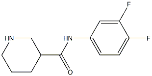 N-(3,4-difluorophenyl)piperidine-3-carboxamide 化学構造式
