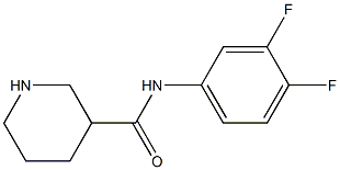 N-(3,4-difluorophenyl)piperidine-3-carboxamide 结构式