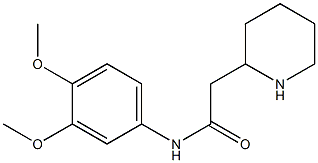 N-(3,4-dimethoxyphenyl)-2-(piperidin-2-yl)acetamide Structure