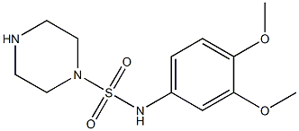 N-(3,4-dimethoxyphenyl)piperazine-1-sulfonamide,,结构式