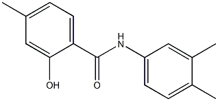 N-(3,4-dimethylphenyl)-2-hydroxy-4-methylbenzamide,,结构式