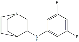 N-(3,5-difluorophenyl)-1-azabicyclo[2.2.2]octan-3-amine 化学構造式