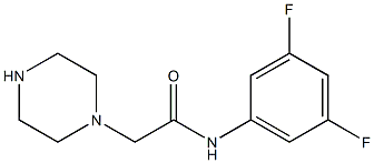 N-(3,5-difluorophenyl)-2-(piperazin-1-yl)acetamide 结构式