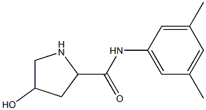 N-(3,5-dimethylphenyl)-4-hydroxypyrrolidine-2-carboxamide 化学構造式