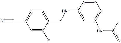 N-(3-{[(4-cyano-2-fluorophenyl)methyl]amino}phenyl)acetamide Structure