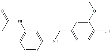 N-(3-{[(4-hydroxy-3-methoxyphenyl)methyl]amino}phenyl)acetamide Structure