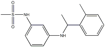 N-(3-{[1-(2-methylphenyl)ethyl]amino}phenyl)methanesulfonamide 结构式