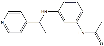 N-(3-{[1-(pyridin-4-yl)ethyl]amino}phenyl)acetamide,,结构式