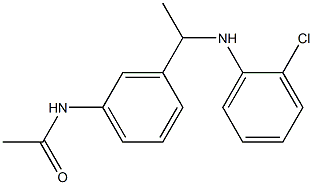 N-(3-{1-[(2-chlorophenyl)amino]ethyl}phenyl)acetamide Struktur