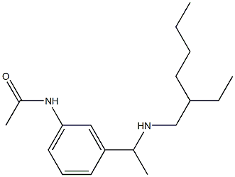 N-(3-{1-[(2-ethylhexyl)amino]ethyl}phenyl)acetamide,,结构式