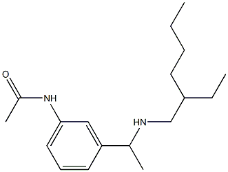 N-(3-{1-[(2-ethylhexyl)amino]ethyl}phenyl)acetamide Structure