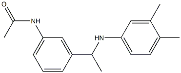 N-(3-{1-[(3,4-dimethylphenyl)amino]ethyl}phenyl)acetamide Struktur