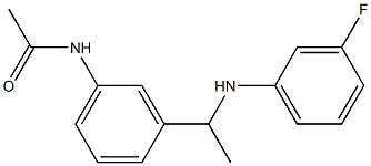 N-(3-{1-[(3-fluorophenyl)amino]ethyl}phenyl)acetamide,,结构式