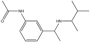 N-(3-{1-[(3-methylbutan-2-yl)amino]ethyl}phenyl)acetamide 化学構造式