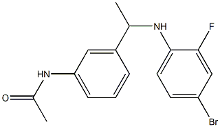 N-(3-{1-[(4-bromo-2-fluorophenyl)amino]ethyl}phenyl)acetamide Structure