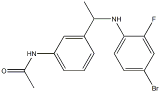 N-(3-{1-[(4-bromo-2-fluorophenyl)amino]ethyl}phenyl)acetamide