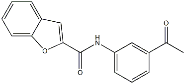 N-(3-acetylphenyl)-1-benzofuran-2-carboxamide,,结构式