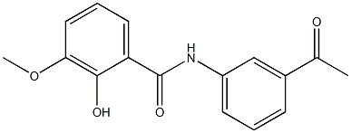 N-(3-acetylphenyl)-2-hydroxy-3-methoxybenzamide Struktur