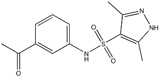 N-(3-acetylphenyl)-3,5-dimethyl-1H-pyrazole-4-sulfonamide Structure