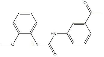 N-(3-acetylphenyl)-N'-(2-methoxyphenyl)urea 化学構造式