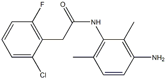 N-(3-amino-2,6-dimethylphenyl)-2-(2-chloro-6-fluorophenyl)acetamide 化学構造式