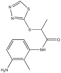N-(3-amino-2-methylphenyl)-2-(1,3,4-thiadiazol-2-ylsulfanyl)propanamide Struktur