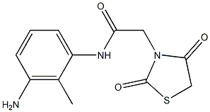 N-(3-amino-2-methylphenyl)-2-(2,4-dioxo-1,3-thiazolidin-3-yl)acetamide Struktur