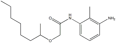 N-(3-amino-2-methylphenyl)-2-(octan-2-yloxy)acetamide Struktur
