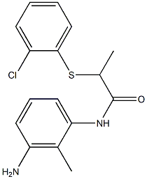 N-(3-amino-2-methylphenyl)-2-[(2-chlorophenyl)sulfanyl]propanamide 结构式