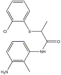 N-(3-amino-2-methylphenyl)-2-[(2-chlorophenyl)sulfanyl]propanamide,,结构式