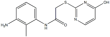 N-(3-amino-2-methylphenyl)-2-[(4-hydroxypyrimidin-2-yl)sulfanyl]acetamide Struktur