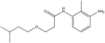 N-(3-amino-2-methylphenyl)-3-(3-methylbutoxy)propanamide 化学構造式