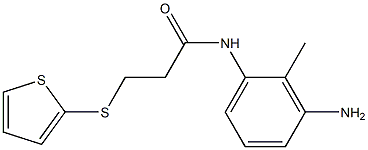 N-(3-amino-2-methylphenyl)-3-(thiophen-2-ylsulfanyl)propanamide Structure