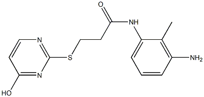 N-(3-amino-2-methylphenyl)-3-[(4-hydroxypyrimidin-2-yl)sulfanyl]propanamide