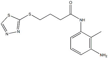 N-(3-amino-2-methylphenyl)-4-(1,3,4-thiadiazol-2-ylsulfanyl)butanamide Structure