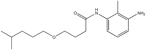 N-(3-amino-2-methylphenyl)-4-[(4-methylpentyl)oxy]butanamide,,结构式