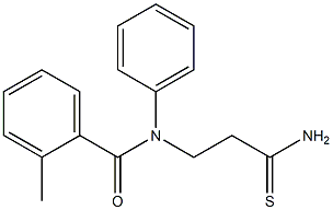 N-(3-amino-3-thioxopropyl)-2-methyl-N-phenylbenzamide Structure