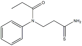 N-(3-amino-3-thioxopropyl)-N-phenylpropanamide 化学構造式