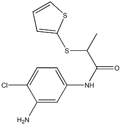 N-(3-amino-4-chlorophenyl)-2-(thiophen-2-ylsulfanyl)propanamide 化学構造式