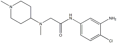 N-(3-amino-4-chlorophenyl)-2-[methyl(1-methylpiperidin-4-yl)amino]acetamide Struktur
